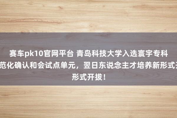 赛车pk10官网平台 青岛科技大学入选寰宇专科与轨范化确认和会试点单元，翌日东说念主才培养新形式开拔！