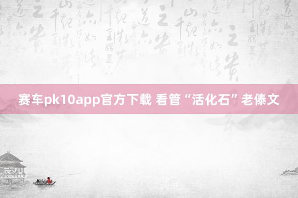 赛车pk10app官方下载 看管“活化石”老傣文