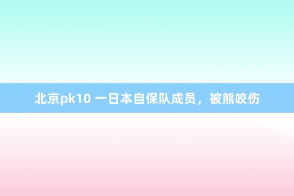 北京pk10 一日本自保队成员，被熊咬伤